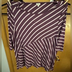 Avenue Tunic in Purple and White Stripe